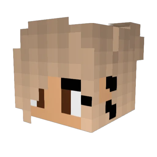 EMxrg Minecraft avatar head, 3D render