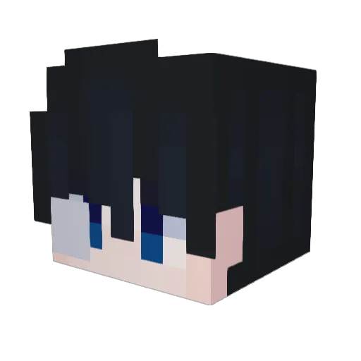 EN0A Minecraft avatar head, 3D render