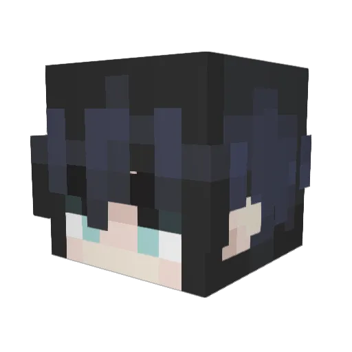 ENDERCRYSTALIN Minecraft avatar head, 3D render