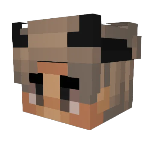 ENDERIZO Minecraft avatar head, 3D render