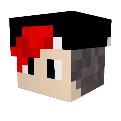 ENDERM4N123 Minecraft avatar head, 3D render