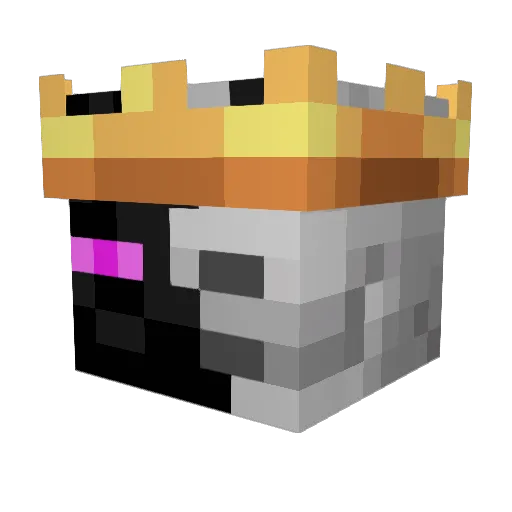 ENDERVV Minecraft avatar head, 3D render