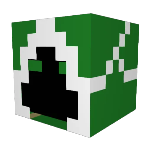 ENDOF247 Minecraft avatar head, 3D render
