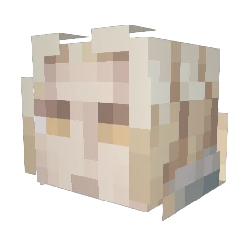 ENDRIPL Minecraft avatar head, 3D render