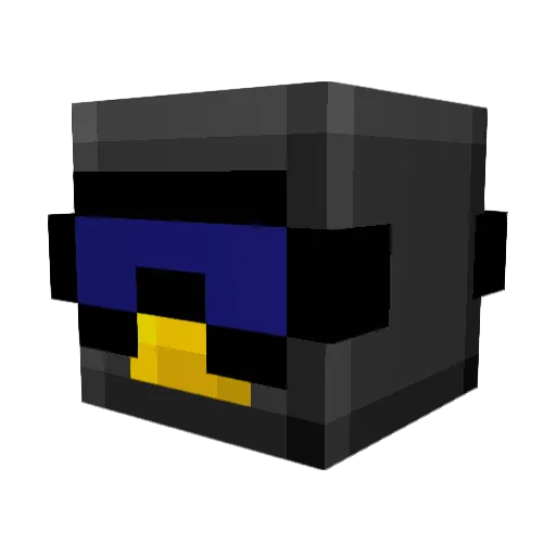 END_Kami Minecraft avatar head, 3D render