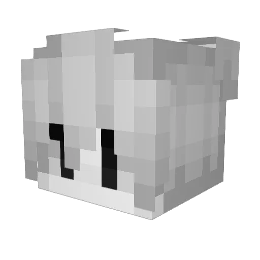 END_SSS Minecraft avatar head, 3D render