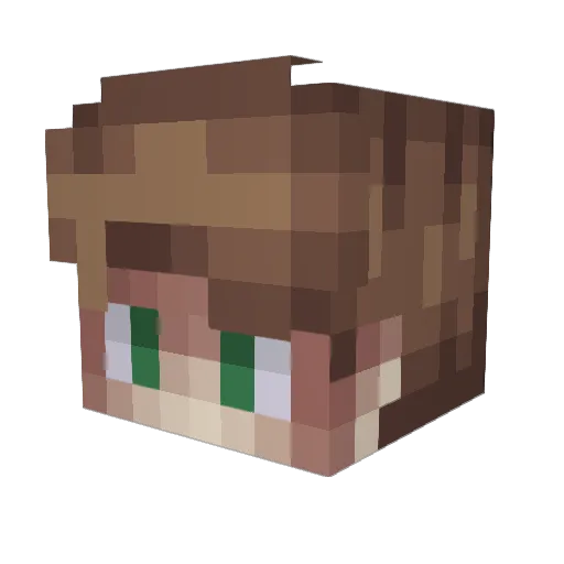 ENE5 Minecraft avatar head, 3D render