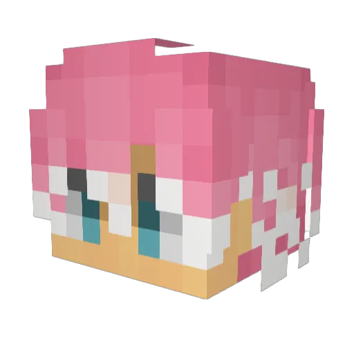 ENELsK Minecraft avatar head, 3D render