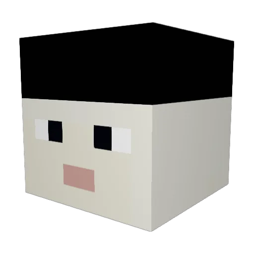ENERG1Z3R Minecraft avatar head, 3D render