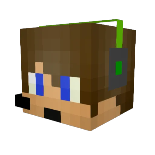 ENGY08TM Minecraft avatar head, 3D render