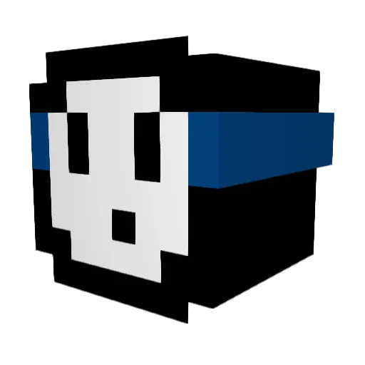 ENLOZ Minecraft avatar head, 3D render