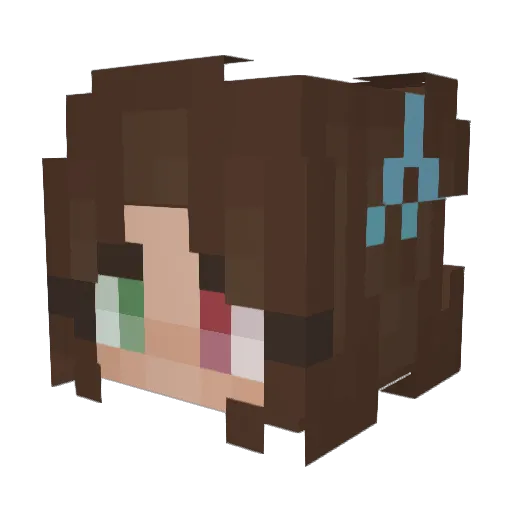 ENLS Minecraft avatar head, 3D render