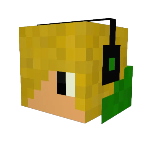 ENOWZ Minecraft avatar head, 3D render