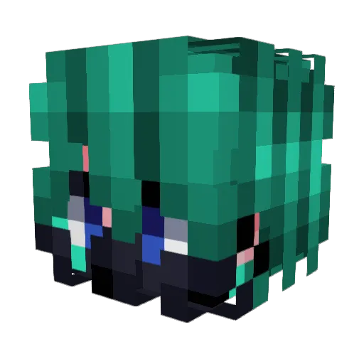 ENQQQ Minecraft avatar head, 3D render