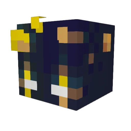 ENRTruly Minecraft avatar head, 3D render