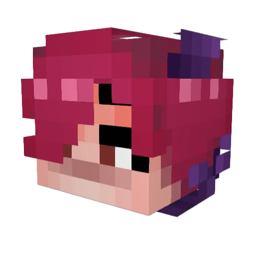 ENSTIP Minecraft avatar head, 3D render