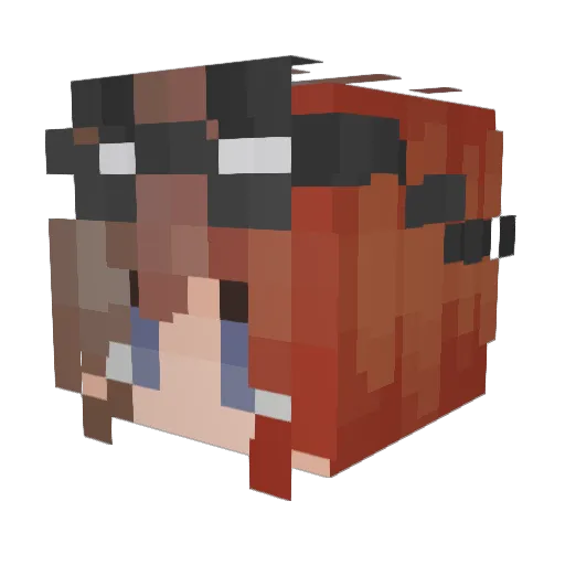 ENVIOM_ Minecraft avatar head, 3D render