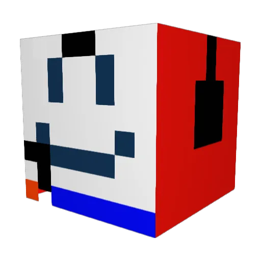 ENZOMAN66 Minecraft avatar head, 3D render