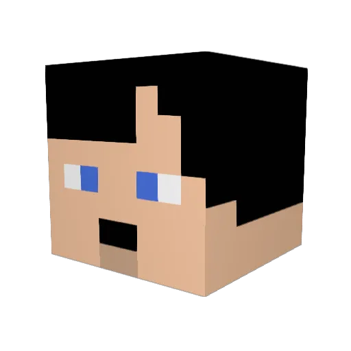 ENZOO7064 Minecraft avatar head, 3D render