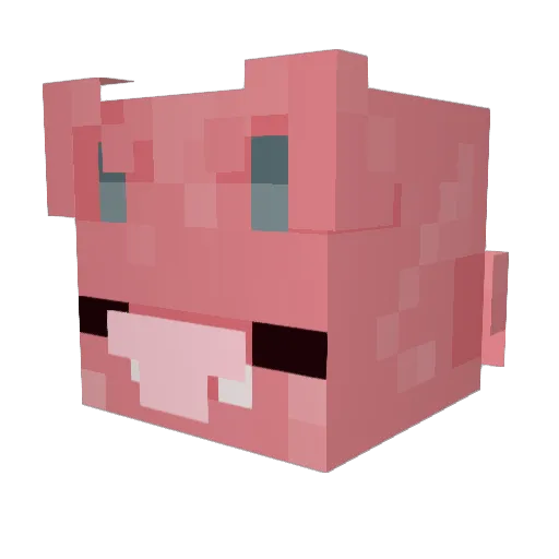 EN_KAI Minecraft avatar head, 3D render