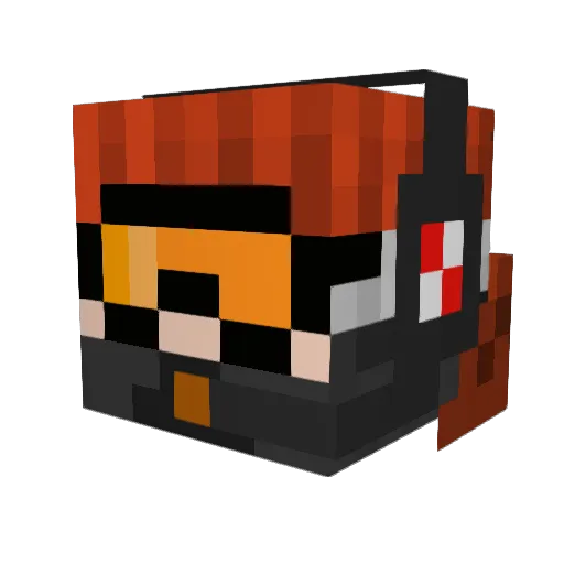 EN_VADER Minecraft avatar head, 3D render