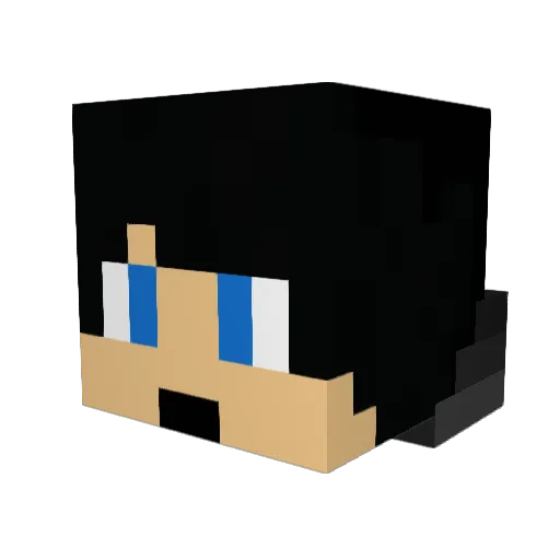 EO3 Minecraft avatar head, 3D render