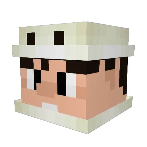 EOVINA Minecraft avatar head, 3D render