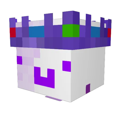 EP1C_22 Minecraft avatar head, 3D render