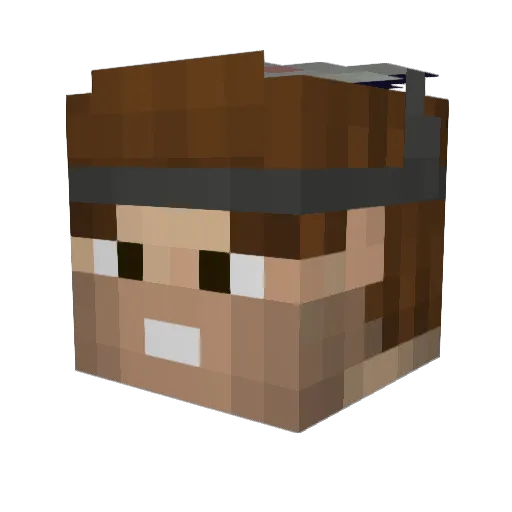 EPCD0 Minecraft avatar head, 3D render