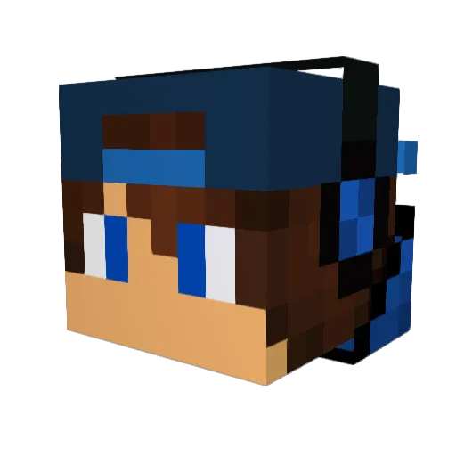 EPCGMR553 Minecraft avatar head, 3D render