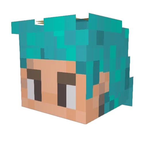 EPHDM Minecraft avatar head, 3D render
