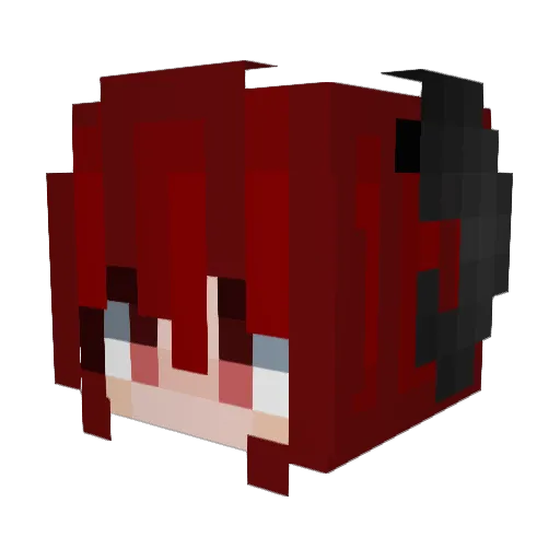 EPHEM3RAL Minecraft avatar head, 3D render