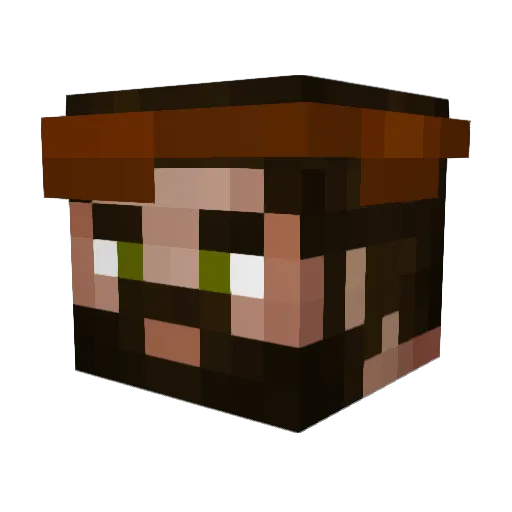 EPICTURTLE Minecraft avatar head, 3D render