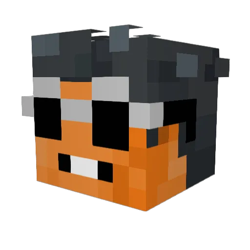 EPILEFEL Minecraft avatar head, 3D render