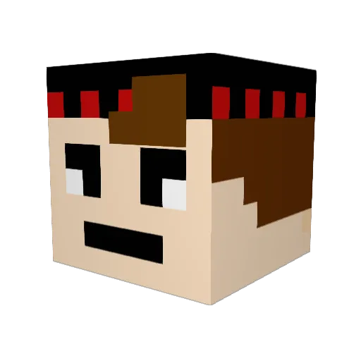EPJBuilder Minecraft avatar head, 3D render