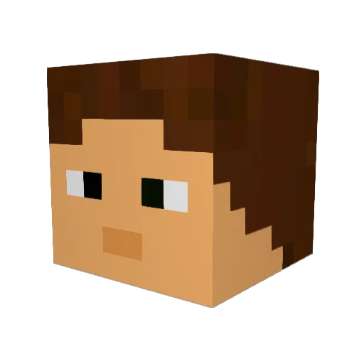 EPMisterGaming77 Minecraft avatar head, 3D render