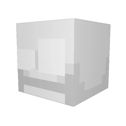 EPScor Minecraft avatar head, 3D render