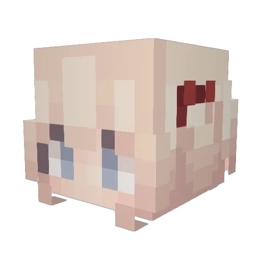 EPVNK Minecraft avatar head, 3D render