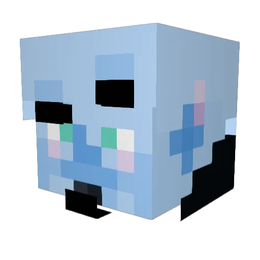 EPcream Minecraft avatar head, 3D render
