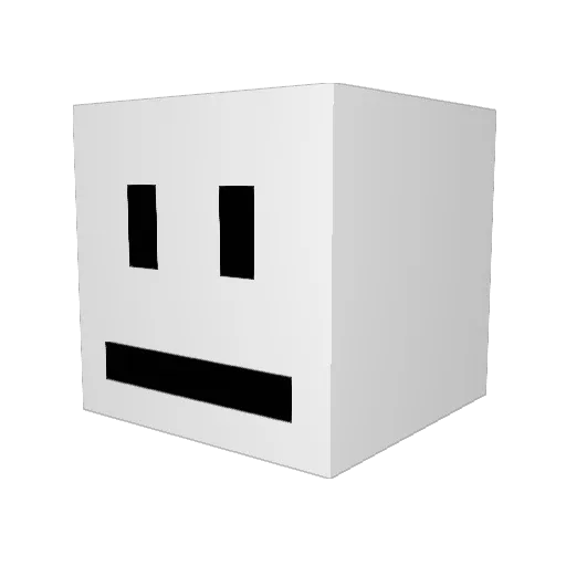 EQ119 Minecraft avatar head, 3D render