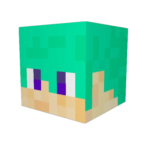 EQ8_ Minecraft avatar head, 3D render