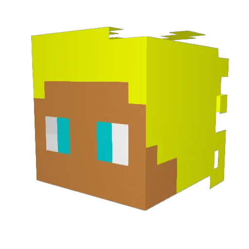 EQTED Minecraft avatar head, 3D render