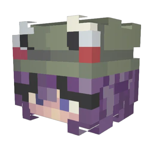 ER0TT Minecraft avatar head, 3D render