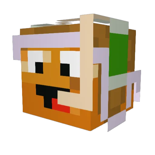 ERAVI69 Minecraft avatar head, 3D render