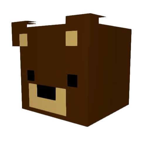 ERD1 Minecraft avatar head, 3D render