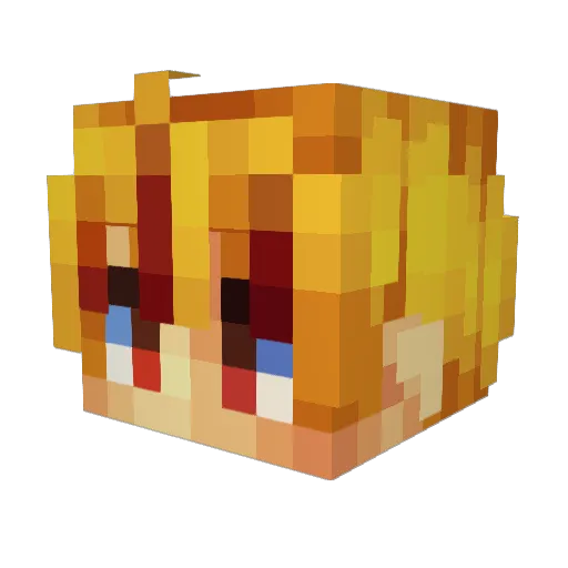 ERDUAZ Minecraft avatar head, 3D render