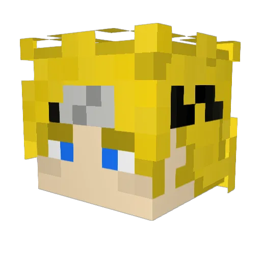 ERENtheBOSS Minecraft avatar head, 3D render