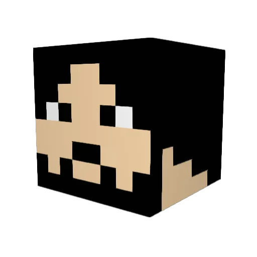 ERIMGAMA Minecraft avatar head, 3D render