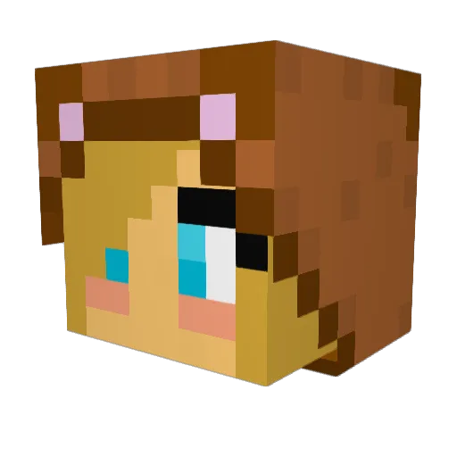 ERImilk Minecraft avatar head, 3D render