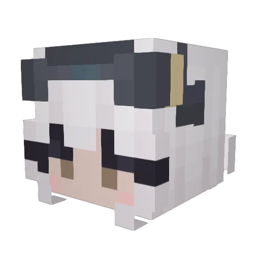 ERNA_kizu Minecraft avatar head, 3D render